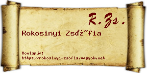 Rokosinyi Zsófia névjegykártya